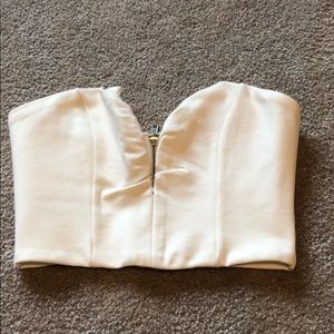 White crop top